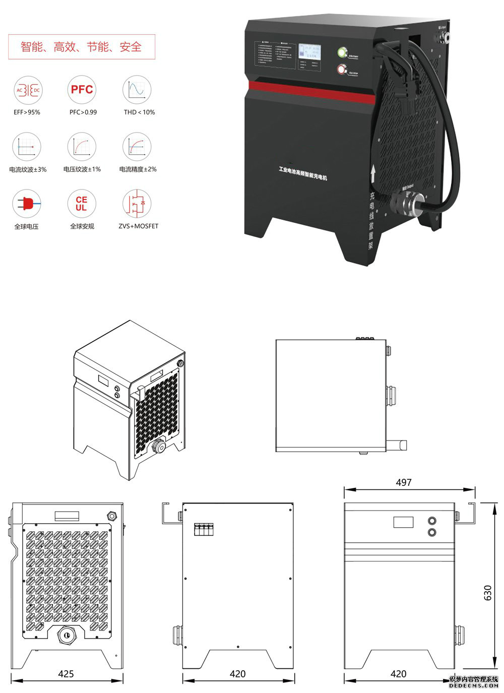 18KW Forklift Battery Charger