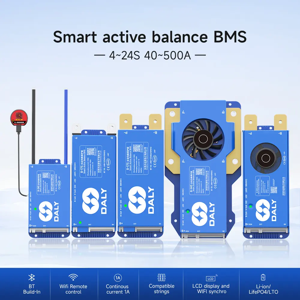 Active Balance BMS 4S-24S 40-500A For Lithium Battery