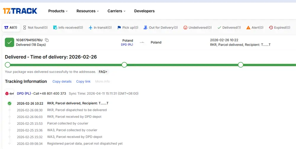 CALB CA100 3.2V100Ah lifepo4 cells to Poland