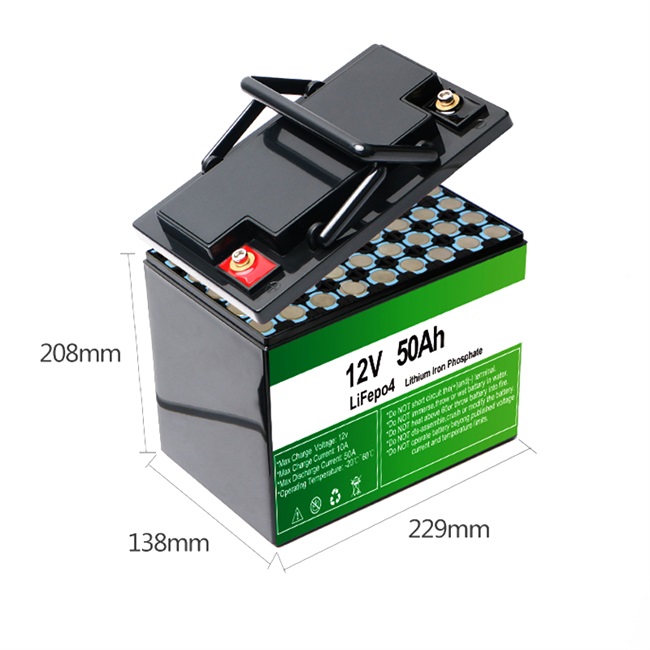 dimension of 12v 50ah lifepo4 battery