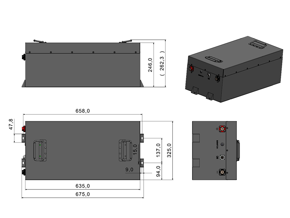 48v 150ah lifepo4 battery dimensions