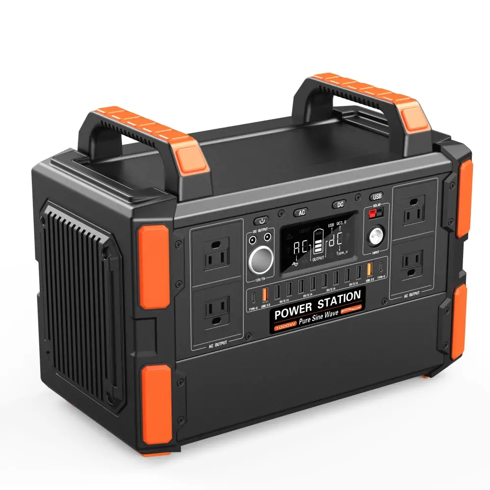 Pure Sine Wave 1000W LiFePO4 Portable Power Station