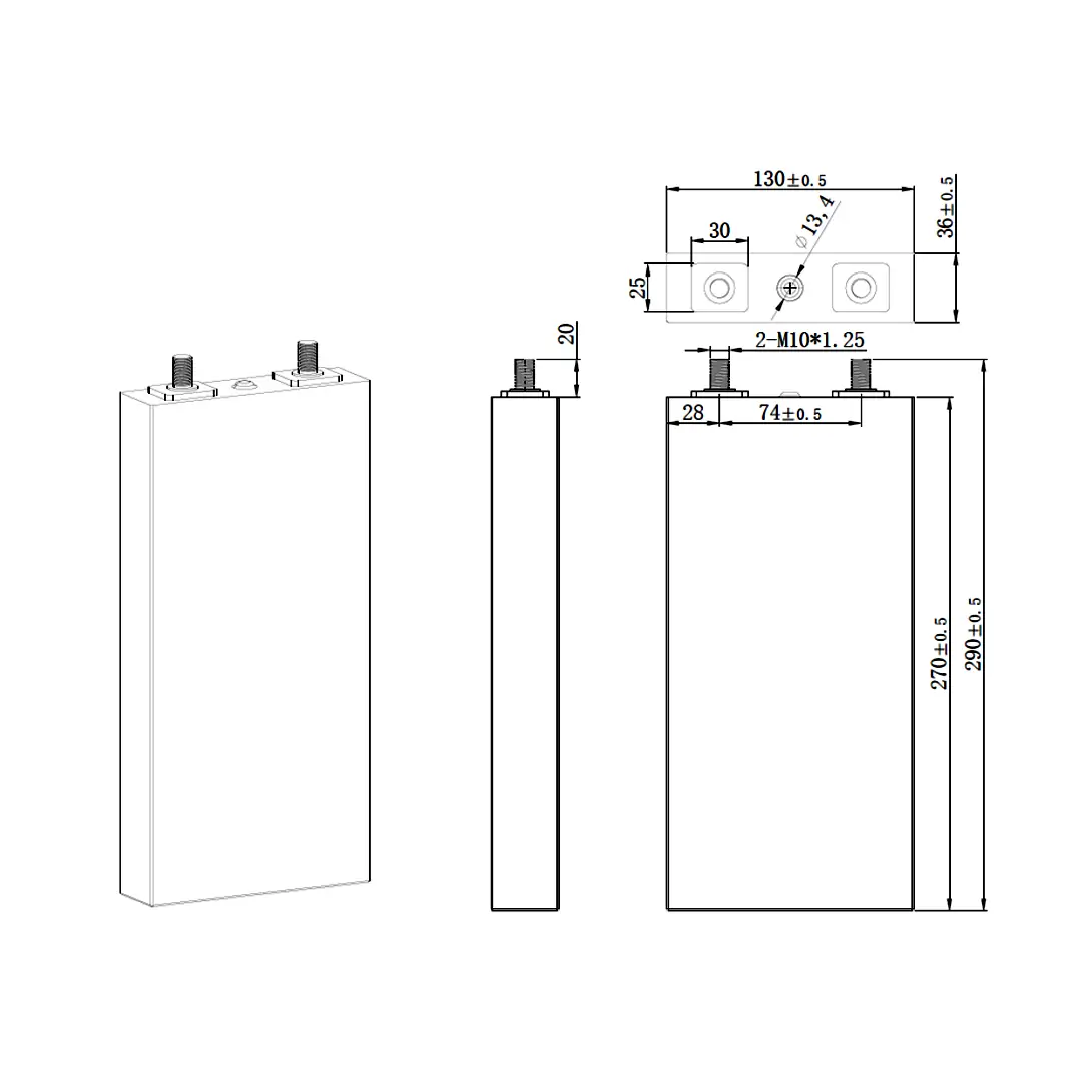 dimension of fortune lifepo4 battery