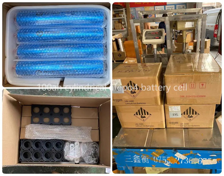 packing details of 100ah 3.2v cylindrical lifepo4 battery cell