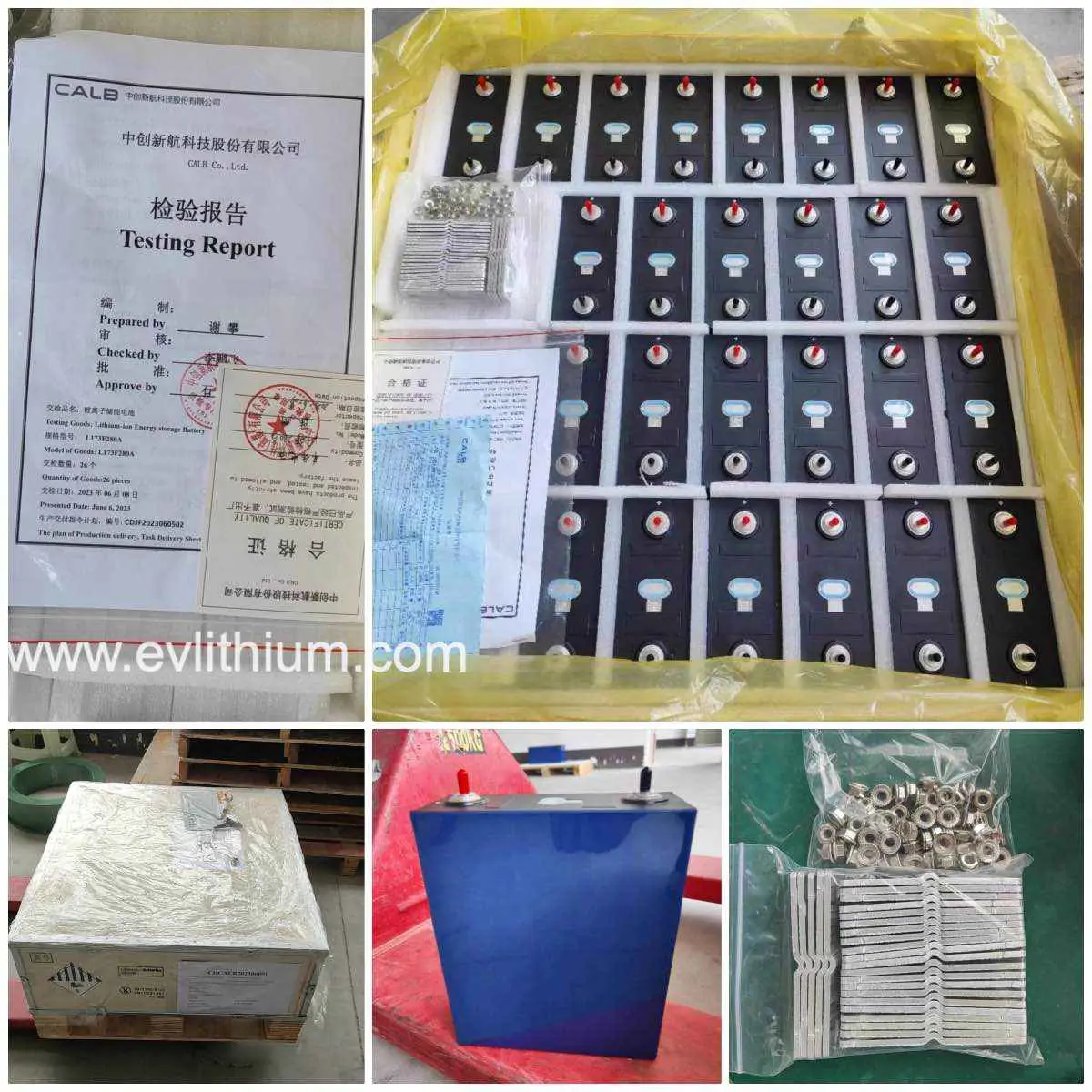 shipment of calb 280ah lifepo4 battery cells