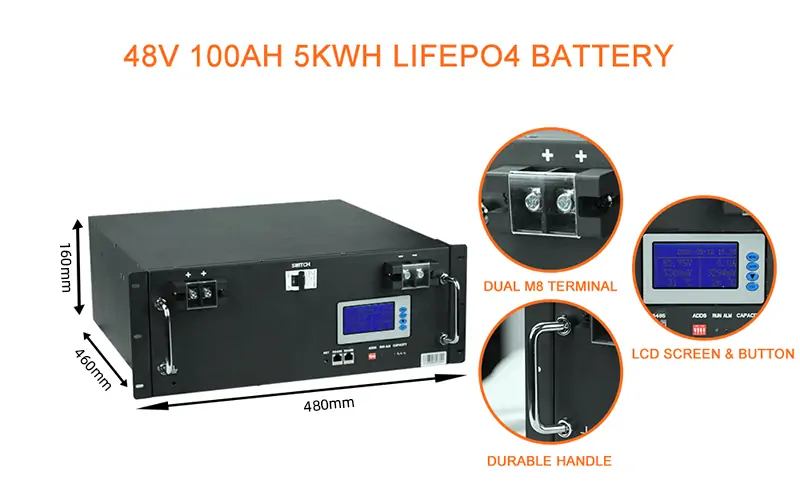 dimensions of 48100 lifepo4 battery