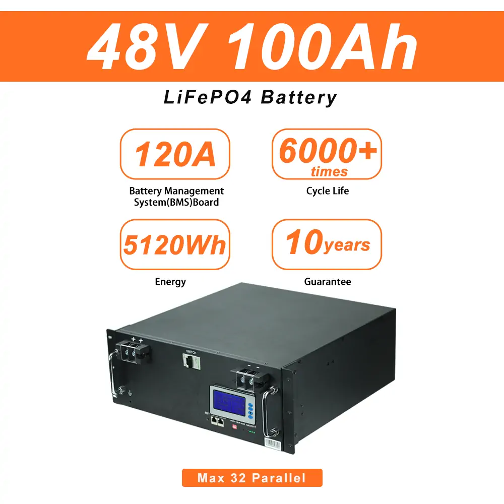 48v 100ah server rack lifepo4 battery