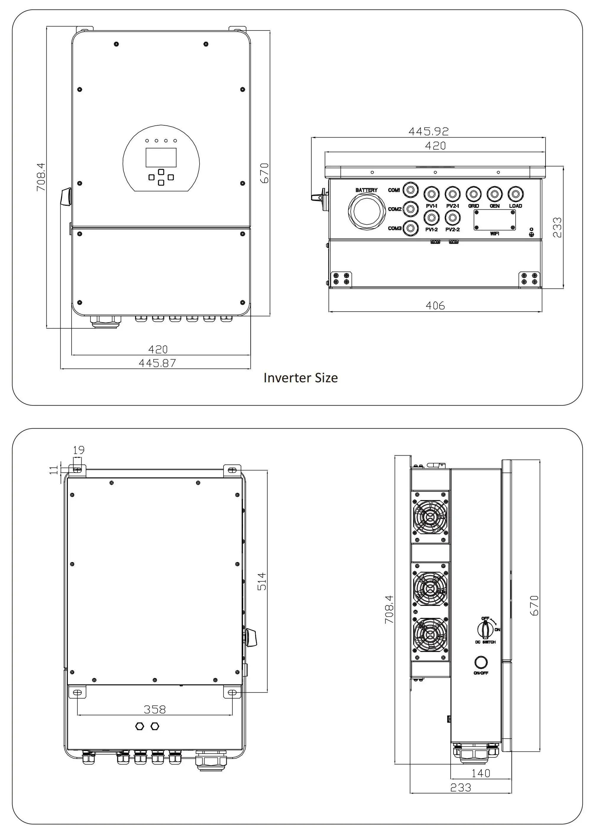 dimensions