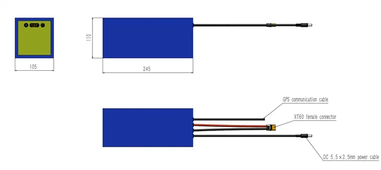 12.8V43.4Ah battery pack