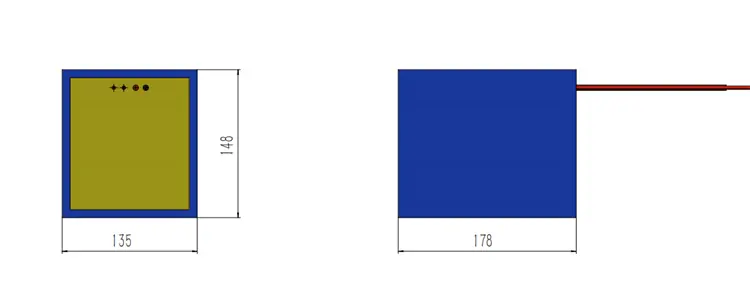 dimension of 36V14Ah lifepo4 battery pack