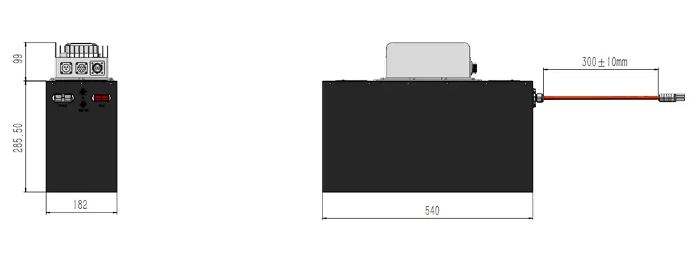 Custom 9S230Ah LiFePO4 Battery & Integrated 2KW OBC 